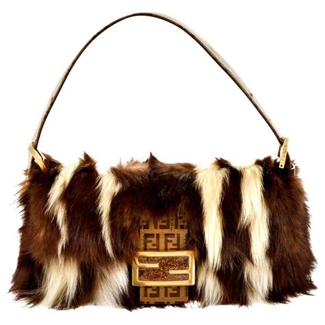 fendi mini fur bag|Fendi baguette second hand.